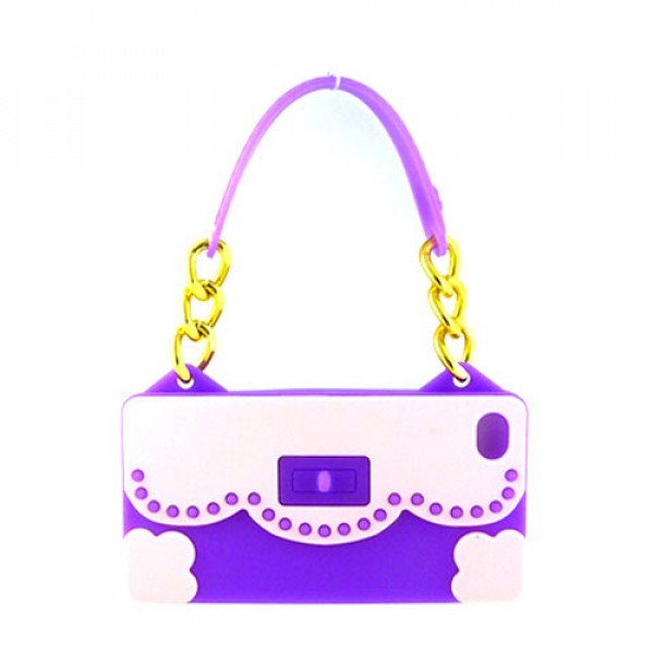 Wholesale iPhone 4S 4 Flower Handbag (Pink - Purple)
